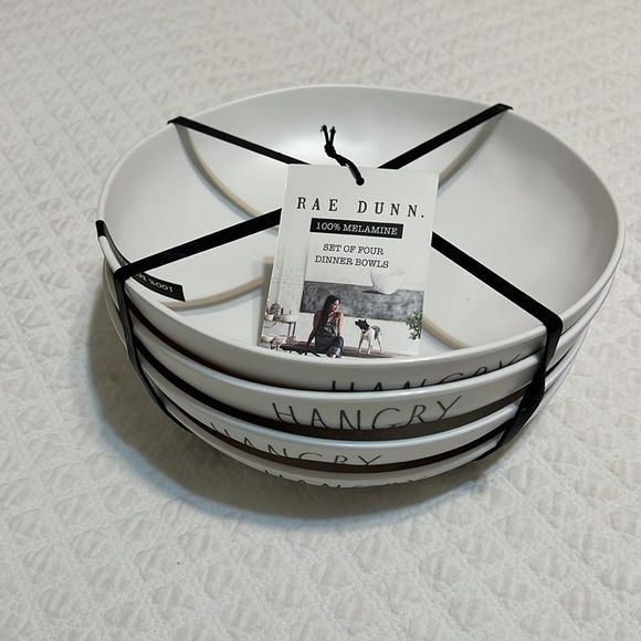 Set De 4 Assiettes Pique-nique Rae Dunn Summertime - Mélamine - Intérieur/Extérieur